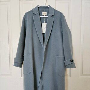 NWT Sezane Mederick Coat in Vintage Blue in size US 4/FR 36/UK 8